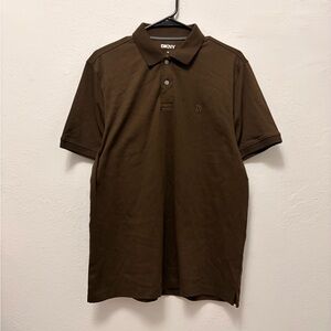 DKNY Men's Dark Brown Polo Shirt